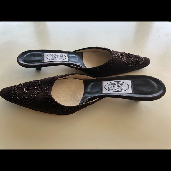 Emma Hope Brown Suede Slide Mule - Picture 7 of 8